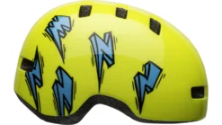 Bell Lil Ripper Kinder Fahrradhelm - Hi-viz/blue Bolt -Fahrradzubehör Geschäft 210208015 bell lil ripper youth helmet bolt gloss hi viz right