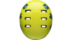 Bell Lil Ripper Kinder Fahrradhelm - Hi-viz/blue Bolt -Fahrradzubehör Geschäft 210208015 bell lil ripper youth helmet bolt gloss hi viz top