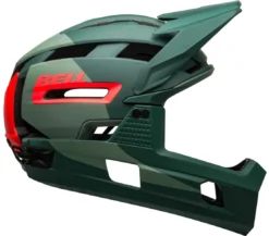 Bell Super Air R Spherical MIPS Downhill/BMX Race Helm- Mat/gloss Green/infrared -Fahrradzubehör Geschäft 210218010 Bell Super Air R Spherical matte gloss green infrared right