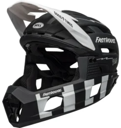Bell Super Air R Spherical MIPS Downhill/BMX Race Helm- Mat Black/white Fasthouse
