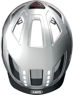 ABUS Hyban 2.0 LED Fahrradhelm - Signal Silver Shiny -Fahrradzubehör Geschäft ABUS Hyban 2 0 Led Fahrradhelm signal silver shiny 4