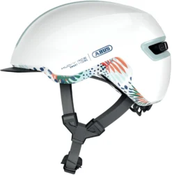 ABUS HUD-Y City- Fahrradhelm - Flower White Shiny