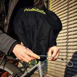 Helmtüte - Helmtasche Mit Diebstahlschutz -Fahrradzubehör Geschäft Helmtuete helmschloss fahrradhelm anschliessen 3