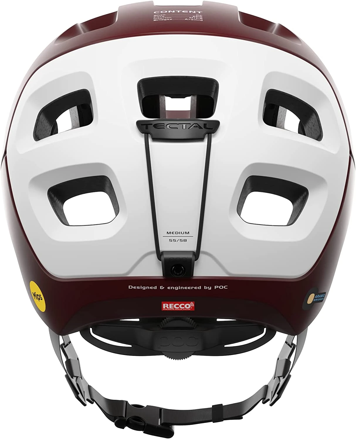 POC Tectal Race MIPS Mountainbike-Helm - Garnet Red/Hydrogen White Matt 4 POC Tectal Race MIPS Mountainbike-Helm - Garnet Red/Hydrogen White Matt – Bild 4