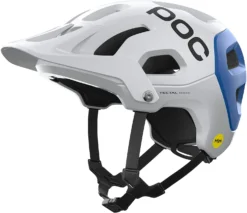 POC Tectal Race MIPS Mountainbike-Helm - Hydrogen White/Opal Blue Metallic/Matt