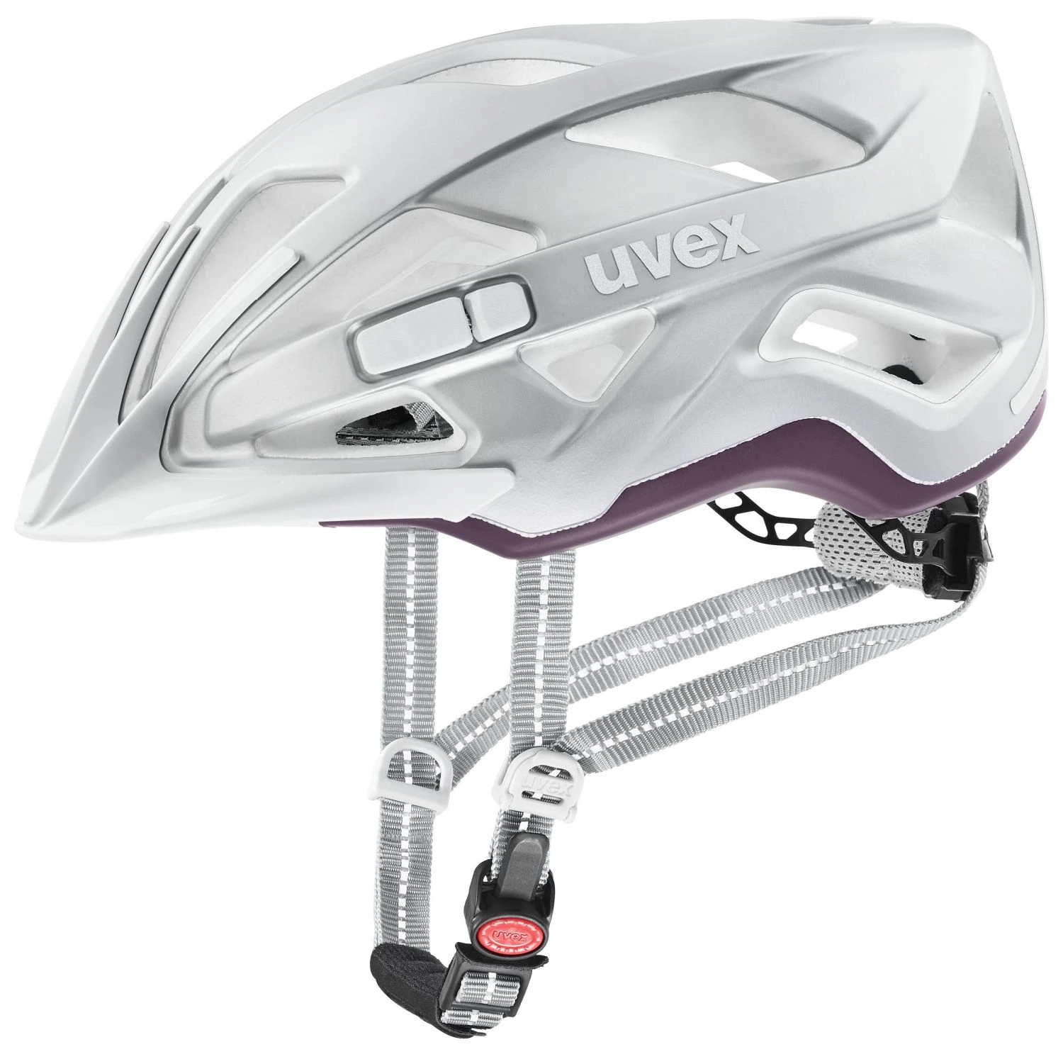 Uvex City Active Fahrradhelm - Silver-plum Mat 1 Uvex City Active Fahrradhelm - Silver-plum Mat