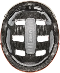 Skaterhelm Uvex Kid 3 Cc - Grapefruit Sand Mat -Fahrradzubehör Geschäft uvex kid 3 cc kinder skaterhelm fahrradhelm grapefruit sand mat 5 Ansicht von unten