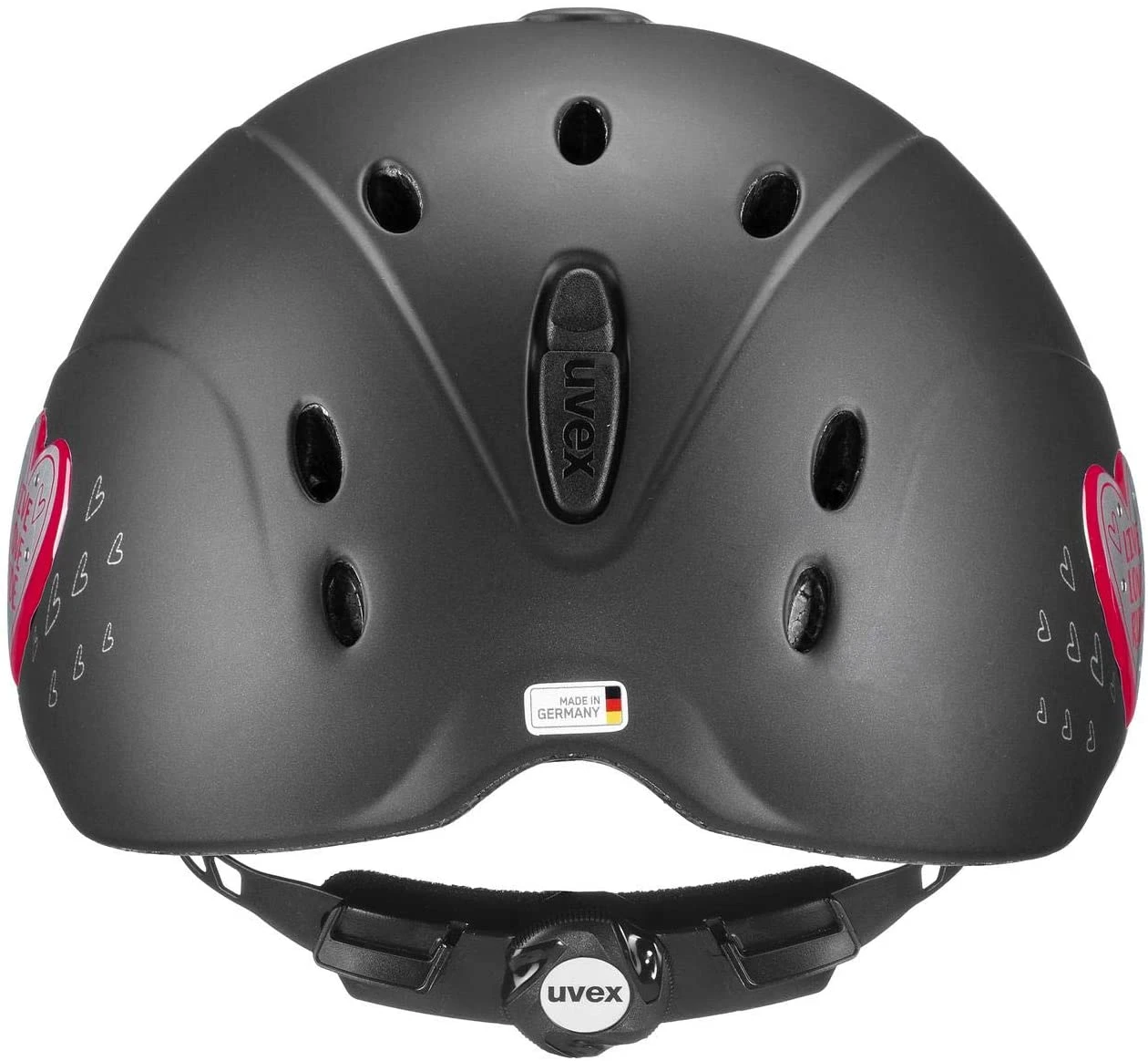 Uvex Onyxx Kinderreithelm - Glamour Black Pink Mat 3 Uvex Onyxx Kinderreithelm - Glamour Black Pink Mat – Bild 3