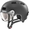 Uvex Rush Visor Visier Fahrradhelm - Dark Silver Mat